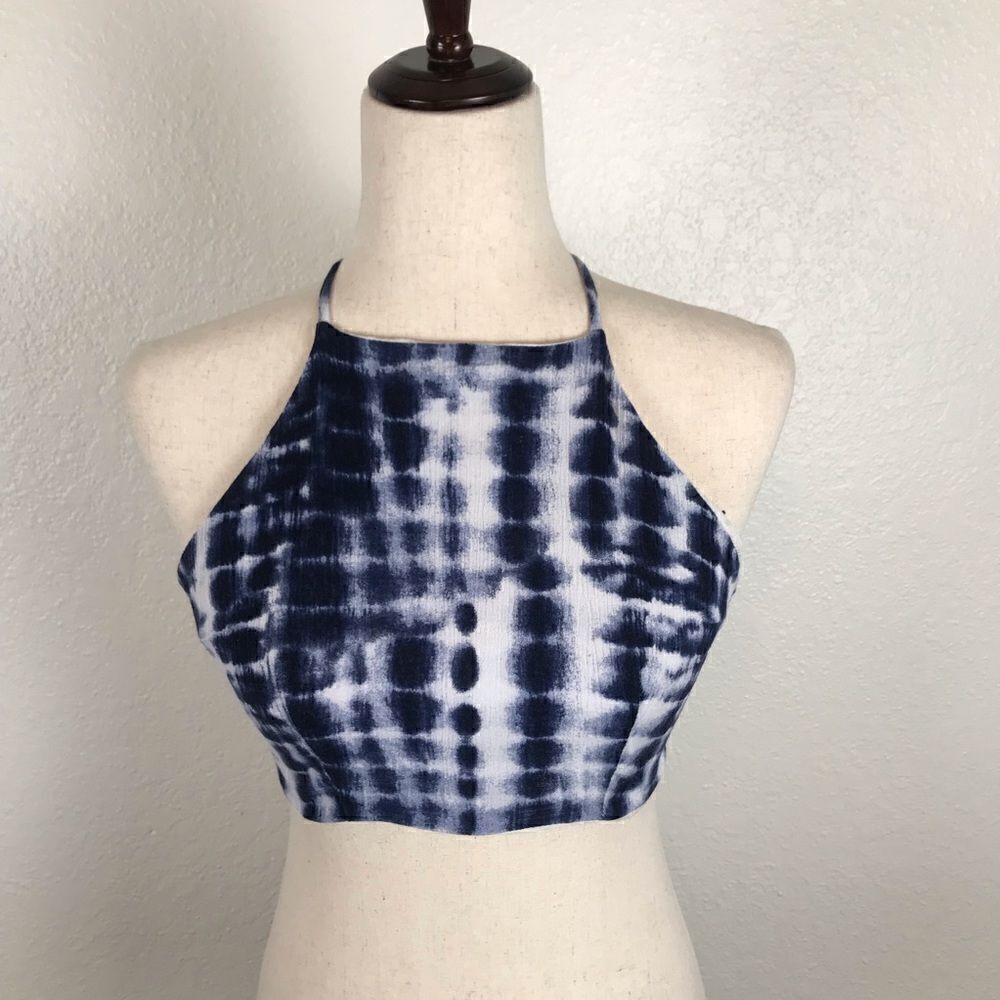 ‎Forever 21 Y2K tie-dye crop halter top S/M*